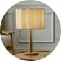 Fabric lampshades.