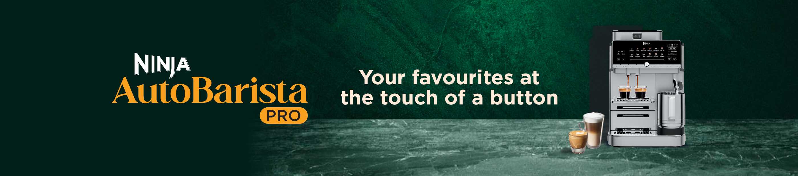 Shark Ninja. AutoBarista pro. Your favourites at the touch of a button.