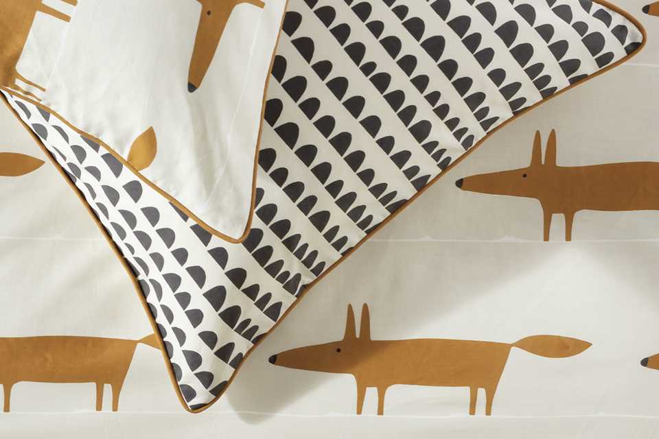 Habitat x Scion Mr Fox Cotton Cream Bedding Set - Single.
