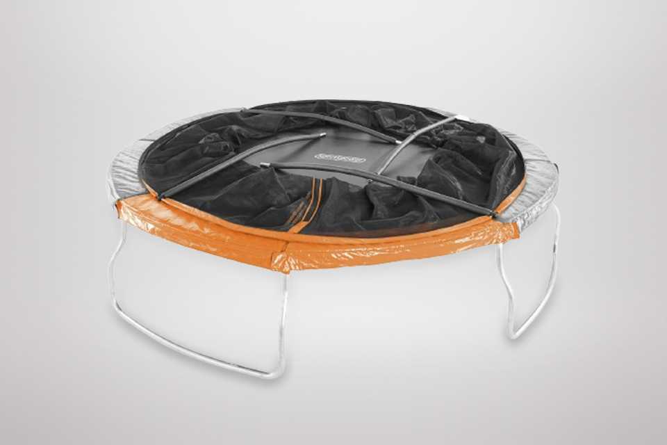 A Sportspower Sport-Pro 8ft trampoline with folding enclosure.
