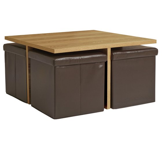 Buy HOME Ohio Ottoman Coffee Table Chocolate and Oak Effect at Argos
