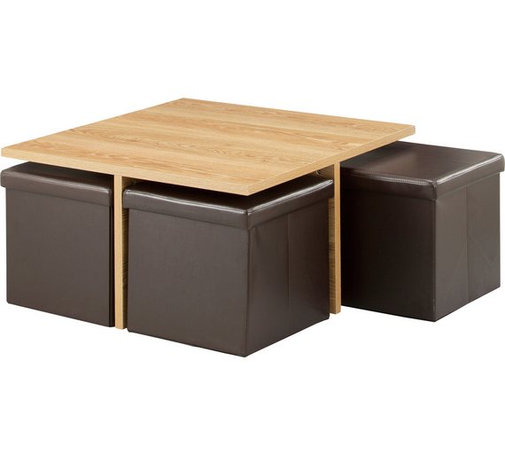 Buy HOME Ohio Ottoman Coffee Table Chocolate and Oak Effect at Argos