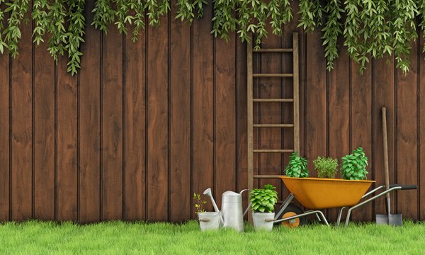 Garden fencing.