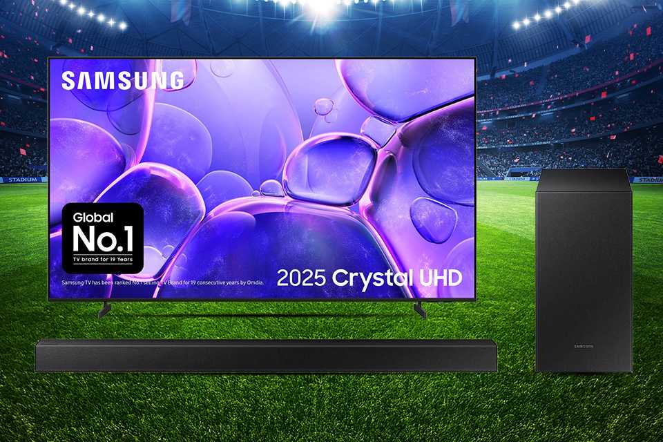 Samsung TV & Soundbar for just £359! When you buy the Samsung 55" U8000F 4K TV and T420 Soundbar together.