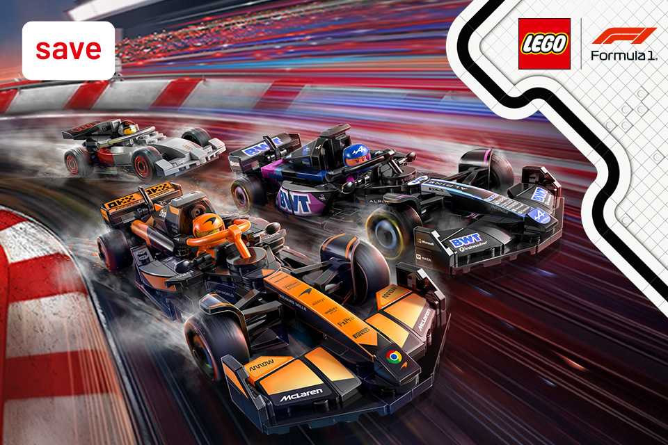 Save 25% on selected LEGO® F1 sets. Rev your excitement for fans of all ages!