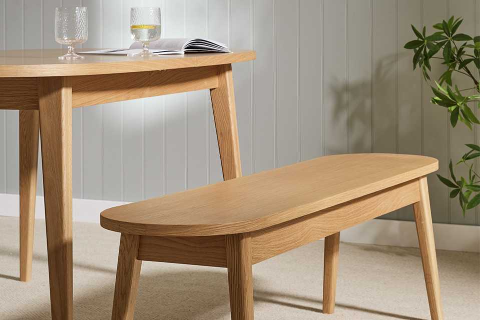 Habitat Etta 3 Seater Dining Bench - Natural.