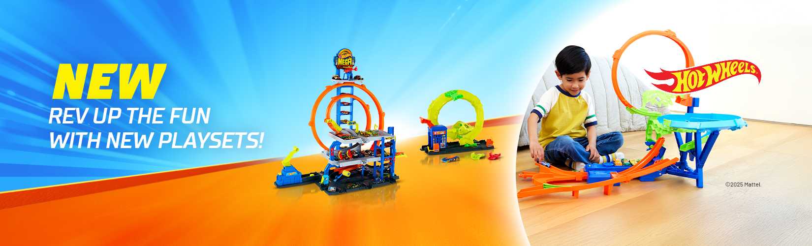 Hot Wheels. New rev up the fun with new playsets!