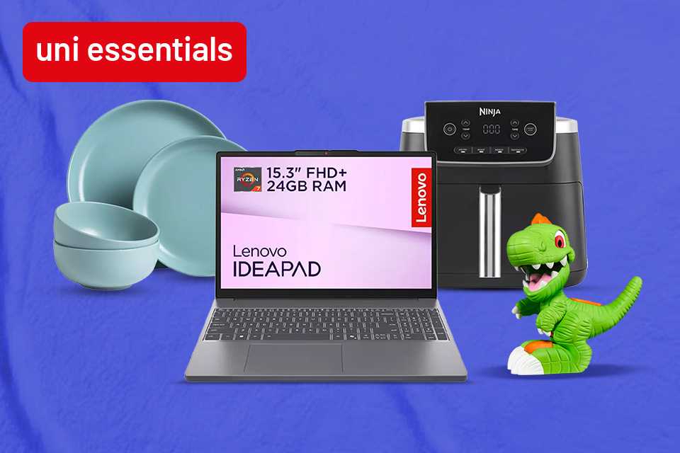 Uni life, sorted. From tech to laundry, we've got you covered.