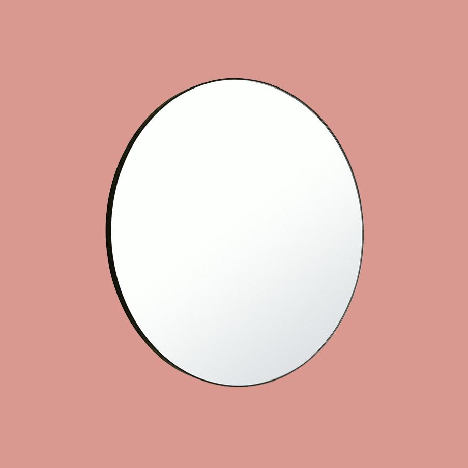 Habitat Patsy Large Round Metal Mirror - Black.