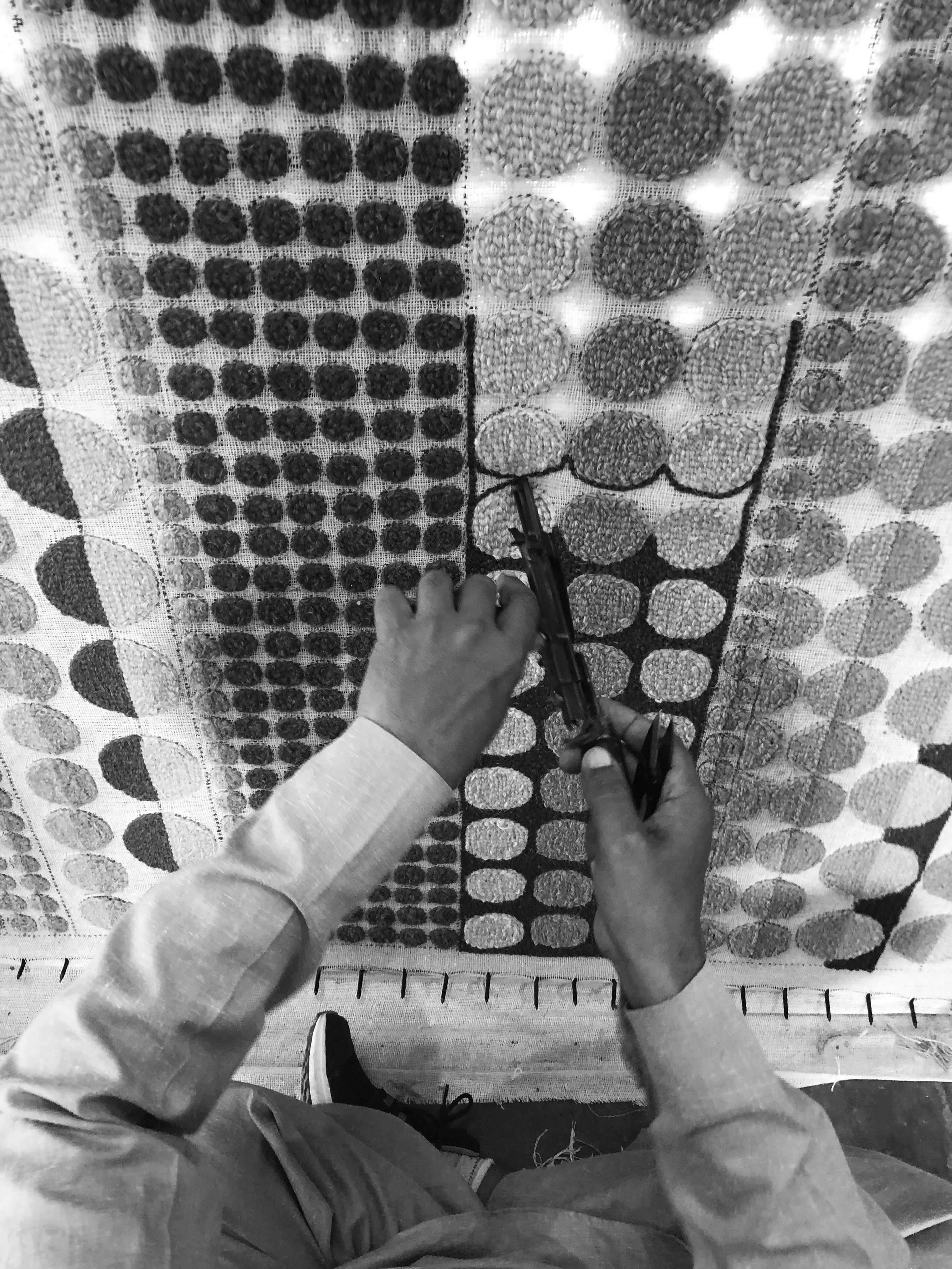 Habitat designer weaving rug