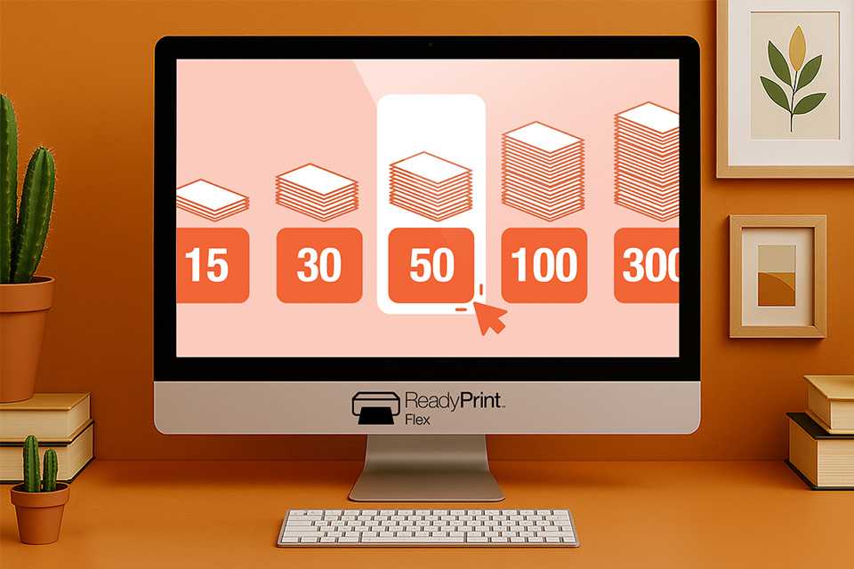 Graphic showing market statistics on a computer desktop.