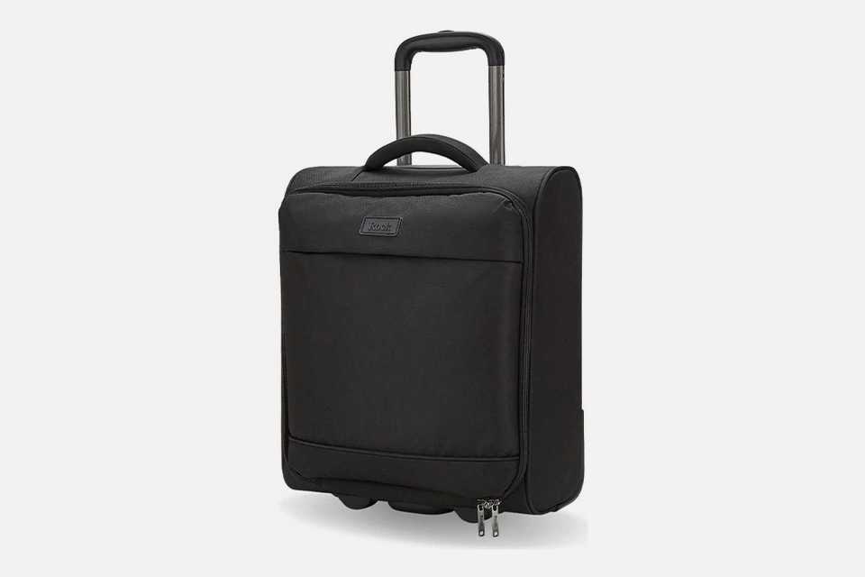 Rock 2 Wheel Soft Suitcase - Small, Black.