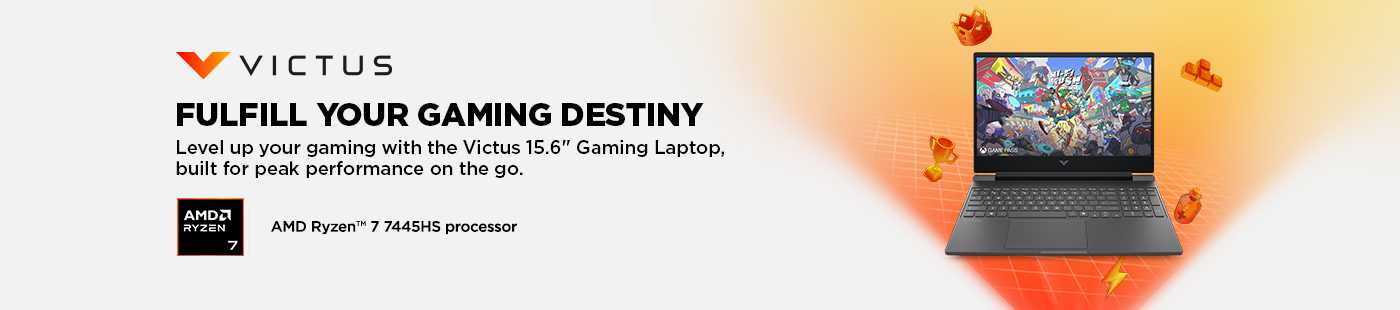 HP Victus. Fulfill your gaming destiny. Level up your gaming with the Victus 15.6" gaming laptop, built for peak performance on the go.