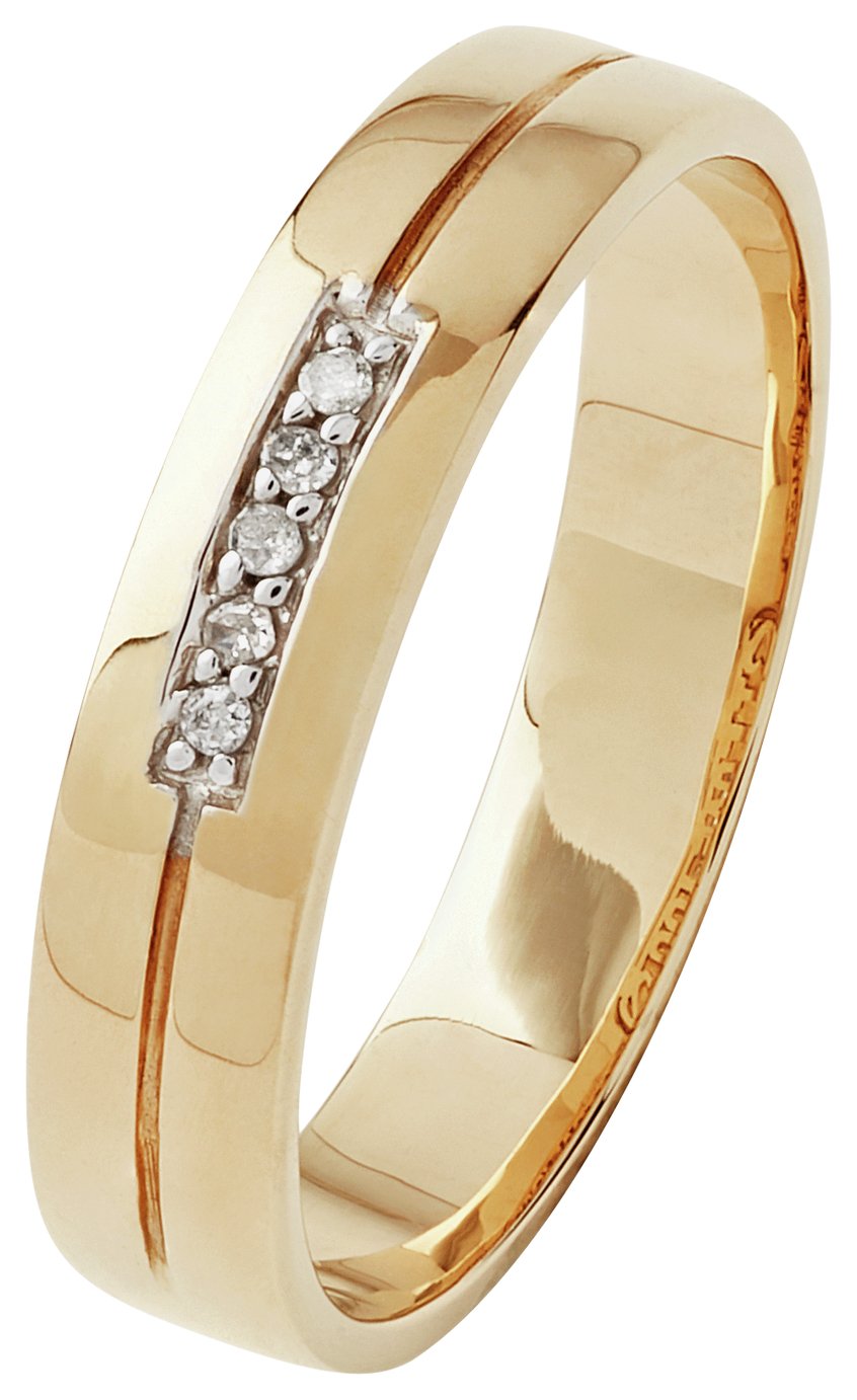 Revere 9ct Gold Diamond Set 'I Love You' Wedding Ring review