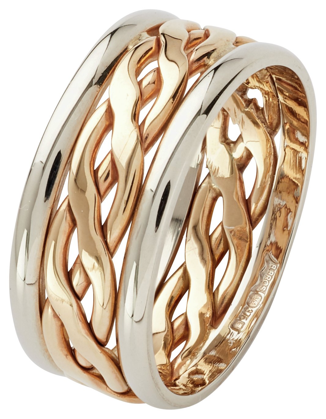 Revere 9ct Gold Two Tone Celtic Style Wedding Ring. review