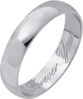 Revere 9ct White Gold Heavyweight Message Wedding Ring review