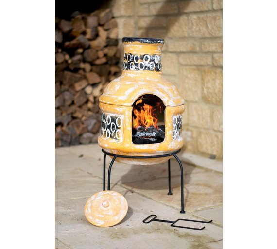 Buy La Hacienda Two Piece Clay Chiminea with Cooking Grill at Argos.co