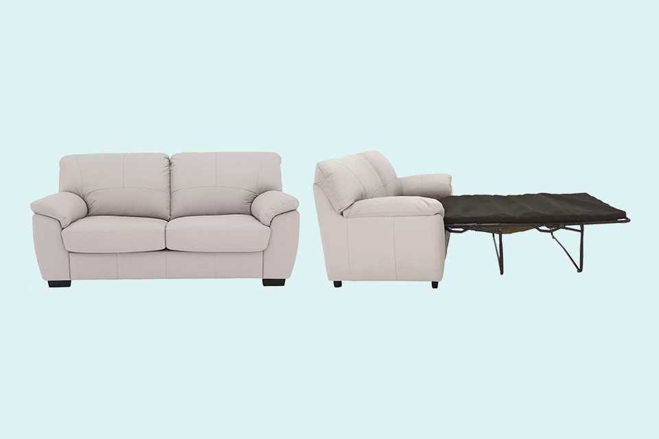 Argos Home Milano 2 Seater Leather Sofa Bed.