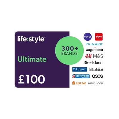 A Lifestyle Ultimate 100 GBP Gift Card.