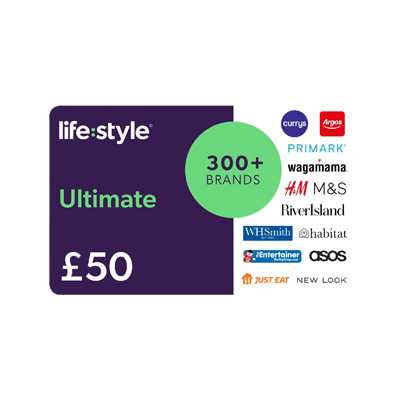 A Lifestyle Ultimate 50 GBP Gift Card.