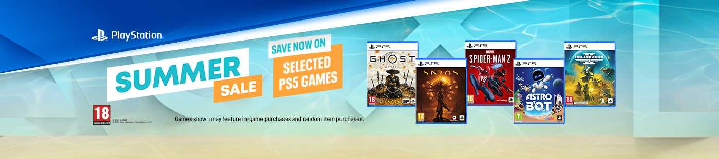 PlayStation. Summer sale. Save now on selected PS5 games.