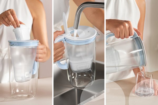 A woman filling a BRITA Water Filter Jug.