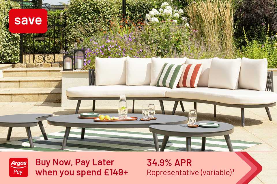 Save up to 50% off selected garden lines. Using codes GREEN30 or GREEN50. Buy Now, Pay Later when you spend £149+. 34.9% APR representative (variable)*.