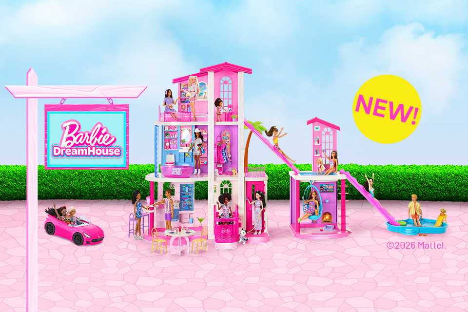Barbie. Just launched the new Barbie dreamhouse!