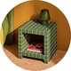 Habitat Geo bedside table in green colour.