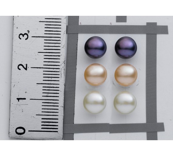 Buy Sterling Silver Fresh Water Pearl Stud EarringsSet of 3 at Argos
