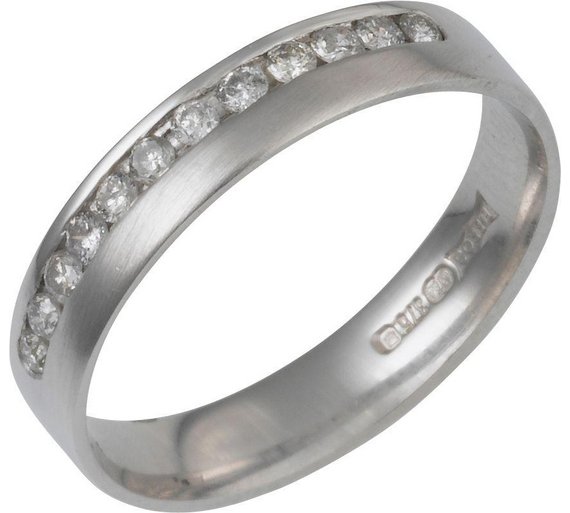 Buy Everlasting Love 9ct W Gold Diamond 4mm Wedding RingSize O at Argos.co.uk Your Online
