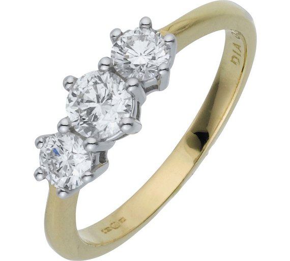 Buy Everlasting Love 18ct Gold 0.75ct Diamond Ring Size M at Argos.co