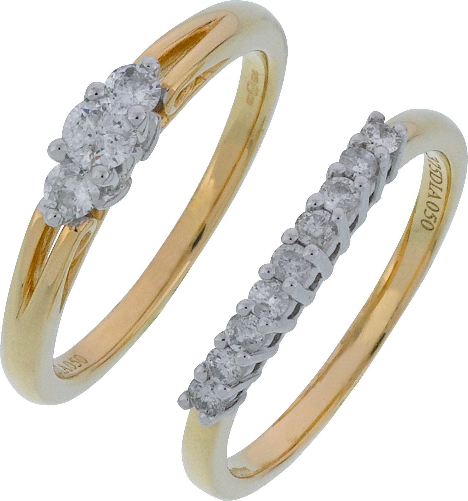 Made For You - 18 Carat Gold - 1 Carat Diamond - Bridal 2 Ring Set - O Review