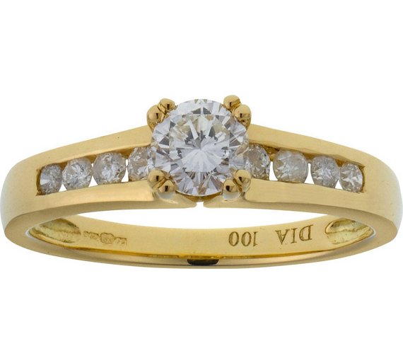 Buy Everlasting Love 18ct Gold 1.00ct Diamond Bridal Ring SetN at