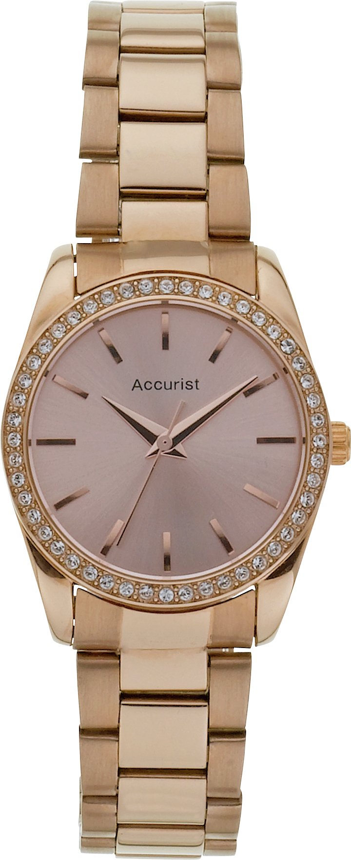 Buy Accurist Ladies' Stone Set Rose Gold Plated Bracelet Watch at Argos