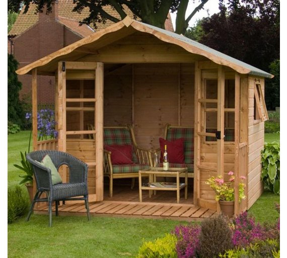 Buy Mercia Premium Wooden Summer House with Veranda 8 x 8ft at Argos.co