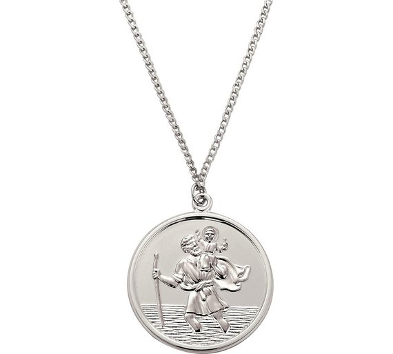 Buy Sterling Silver Double Sided St. Christopher Pendant at Argos.co.uk