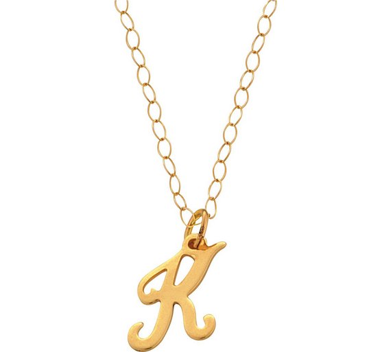 Buy 9ct Gold Scroll Initial Pendant Other Letters at Argos.co.uk