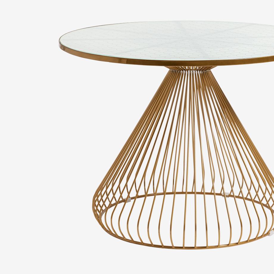 Habitat Huxley metal dining table.