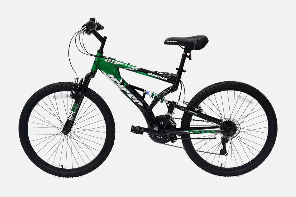 A Hyper 24 inch wheel size kids' mountain bike.