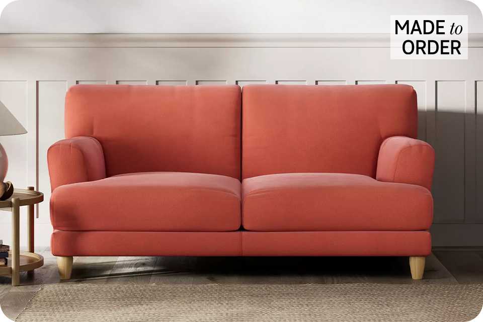 Argos offers bespoke made to order sofas where you can select the fabric, size and shape to create the perfect sofa for your living space.