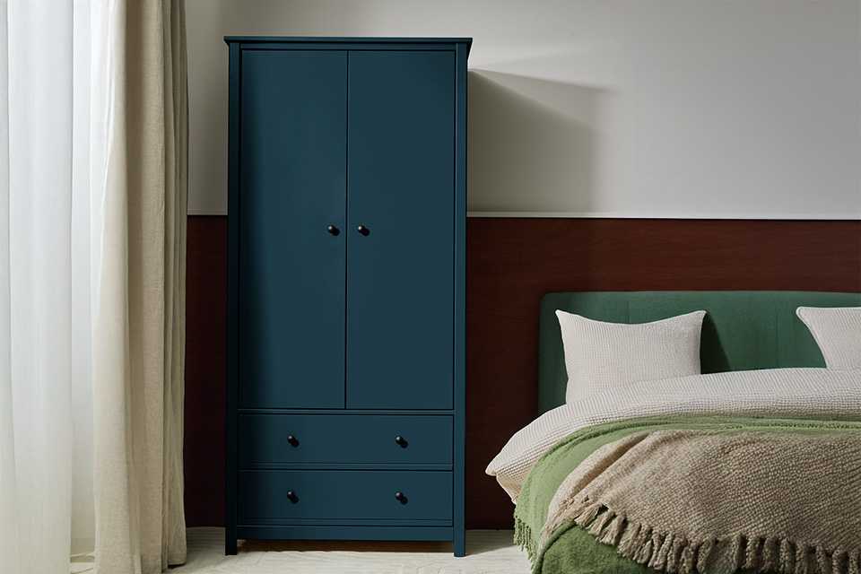 A Habitat Brooklyn wardrobe in a kids' bedroom.