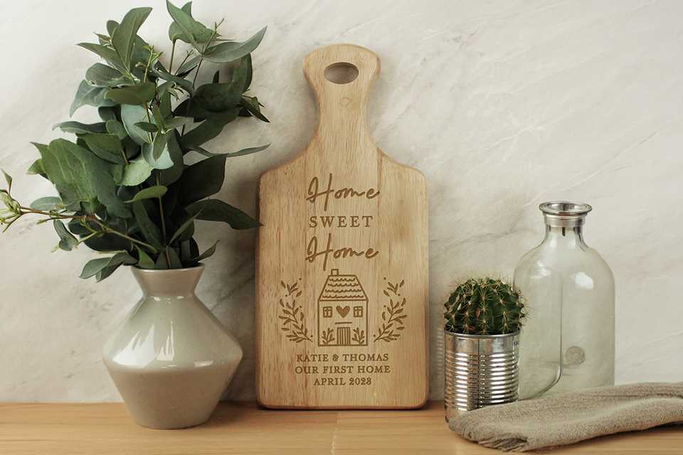 Personalised Message Home Wooden Paddle Board.