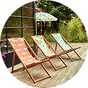 Chairs and loungers.