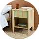 Argos Home Evelyn stripe bedside table.