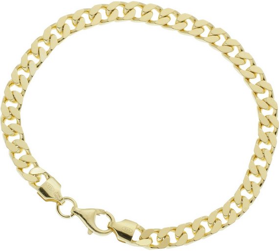 Buy 9ct Gold Plated Sterling Silver Curb Bracelet at Argos.co.uk Your