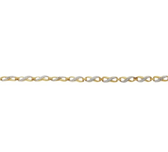 Buy 9ct Gold Diamond Set Twist Bracelet at Argos.co.uk Your Online