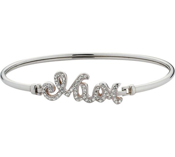 Buy Sterling Silver Crystal 'Mum' Bangle at Argos.co.uk Your Online