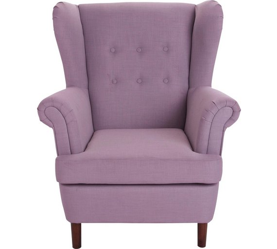 Buy Martha Fabric Wingback Chair Lilac at Argos.co.uk Your Online