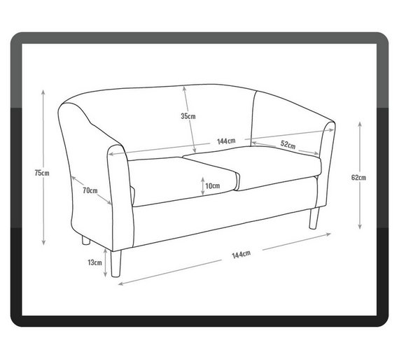 Buy ColourMatch 2 Seater Leather Effect Tub Sofa Lagoon at Argos.co